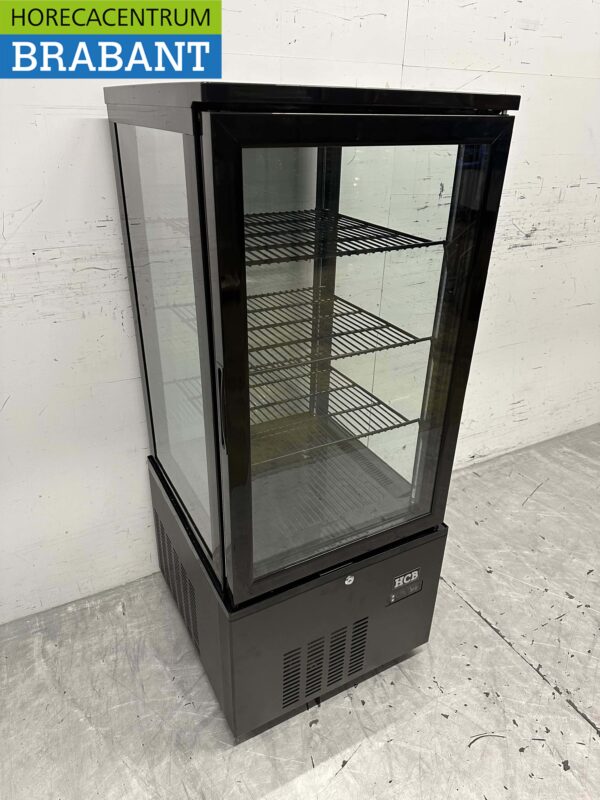 HCB Koelvitrine Gebaksvitrine Zwart 158 liter 230V Horeca - Afbeelding 4