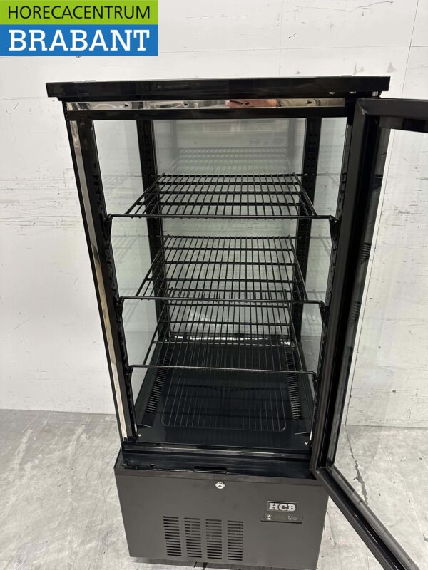 HCB Koelvitrine Gebaksvitrine Zwart 158 liter 230V Horeca - Afbeelding 5