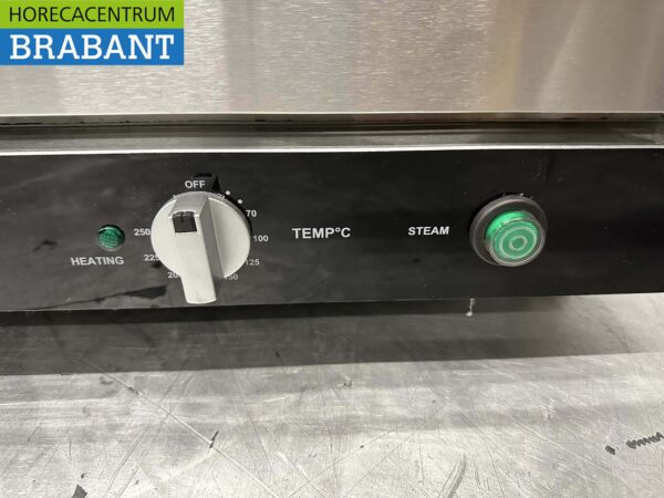 RVS Heteluchtoven Convectie Oven Afbakoven Vochtinjectie / Stomen 60/40 cm 110 liter 400V Horeca - Afbeelding 5