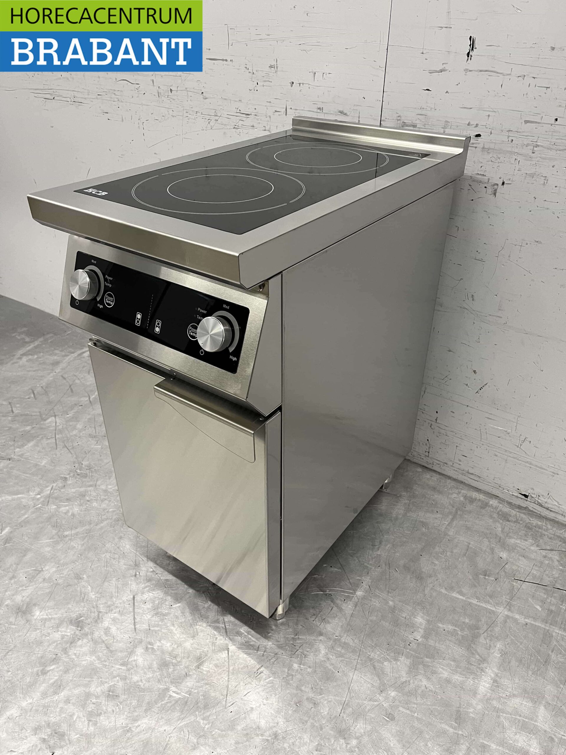 RVS Inductie fornuis kookplaat 2 pitten 8,5 kW 400V 40 cm Horeca - Afbeelding 2