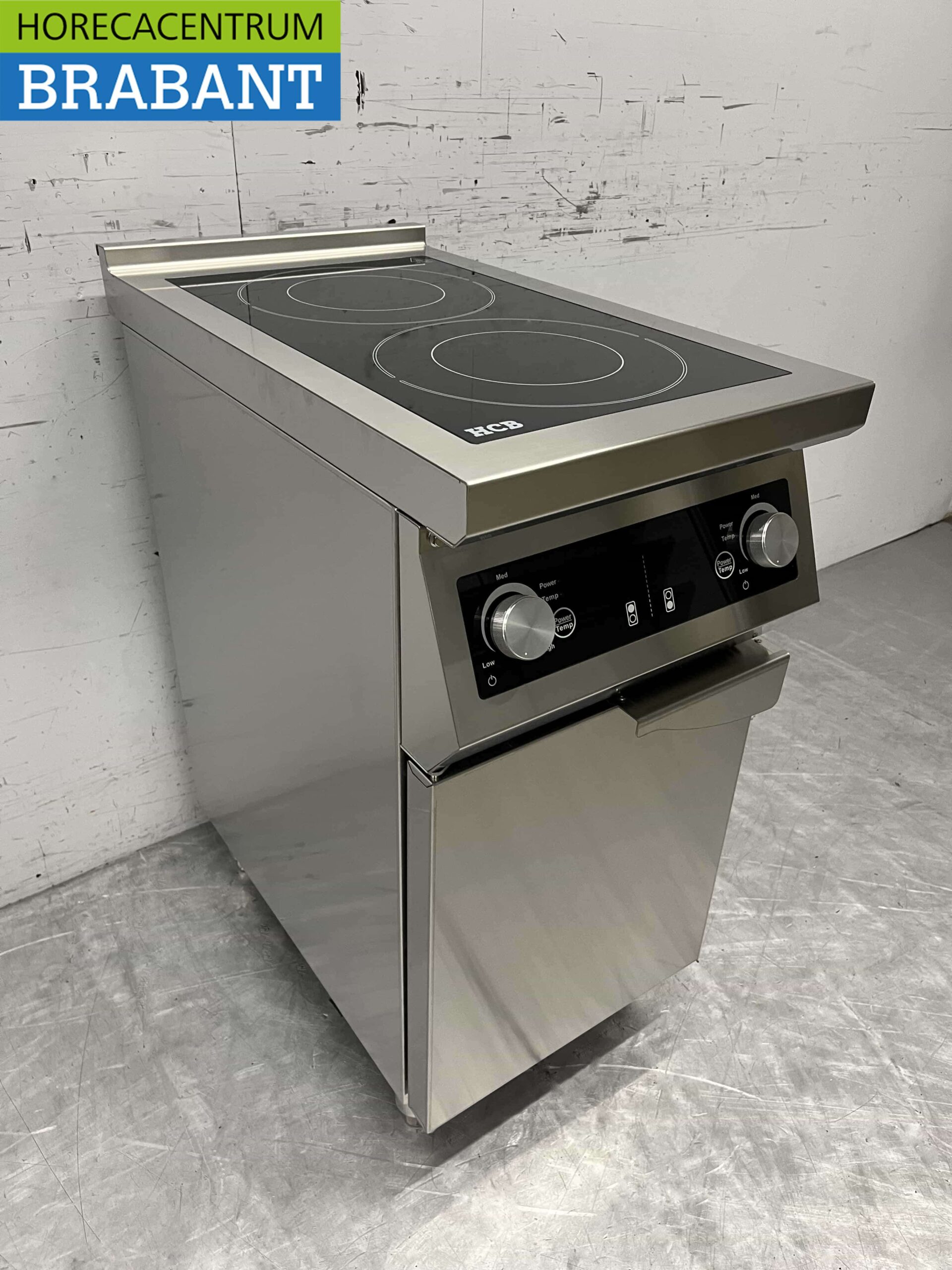 RVS Inductie fornuis kookplaat 2 pitten 8,5 kW 400V 40 cm Horeca - Afbeelding 3