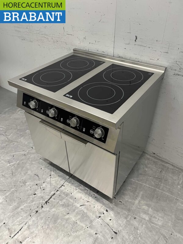 RVS Inductie fornuis kookplaat 4 pitten 17 kW 400V 80 cm Horeca - Afbeelding 2
