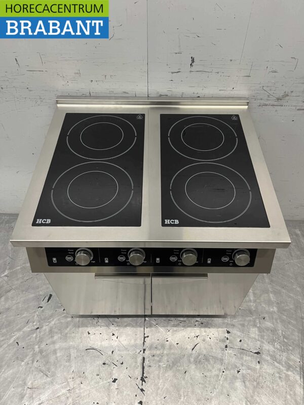 RVS Inductie fornuis kookplaat 4 pitten 17 kW 400V 80 cm Horeca - Afbeelding 4