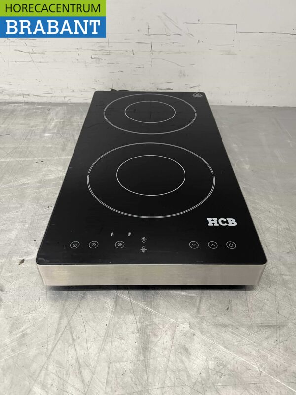 RVS Inductie fornuis kookplaat 2 pitten 3,5 kW 230V Horeca
