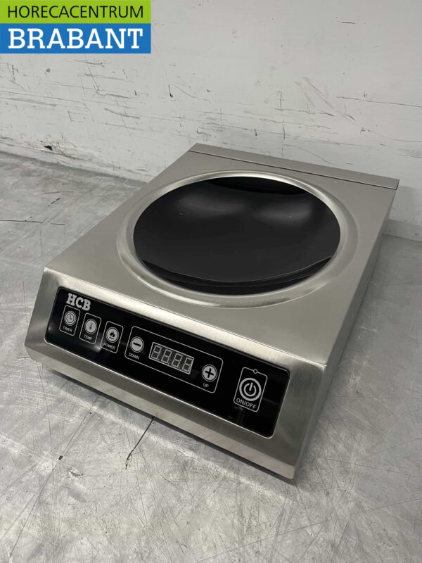 RVS Inductie wok wokbrander wokplaat 3,5 kW 230V Horeca - Afbeelding 2