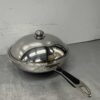 HCB RVS Universele inductie wokpan wok met deksel 36 cm Horeca - Afbeelding 3