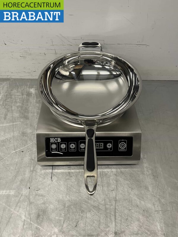 HCB RVS Universele inductie wokpan wok met deksel 36 cm Horeca - Afbeelding 9