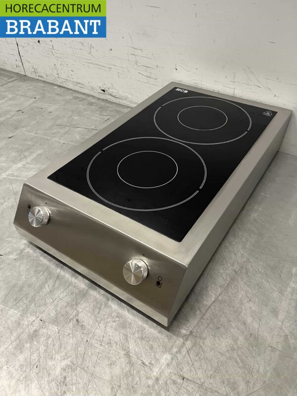 RVS Inductie fornuis dubbele kookplaat 7 kW 400V Horeca - Afbeelding 2