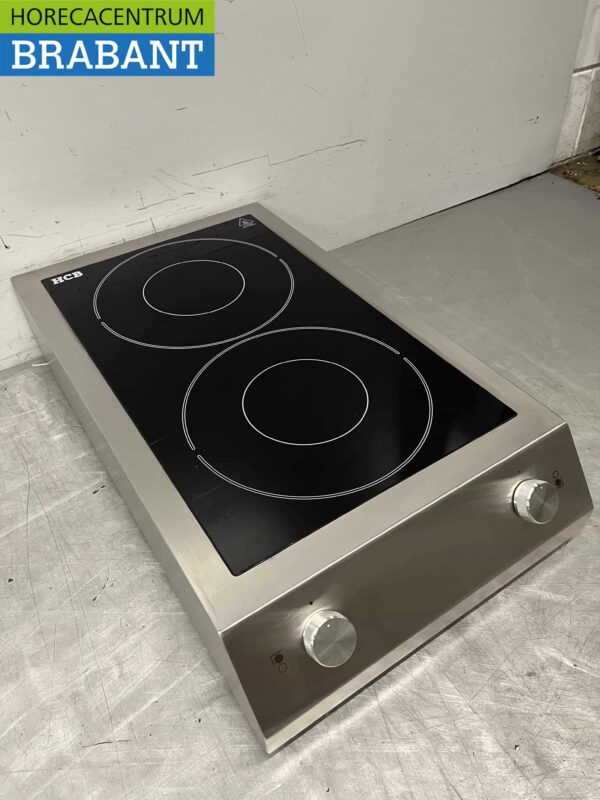 RVS Inductie fornuis dubbele kookplaat 7 kW 400V Horeca Horecacentrum Brabant