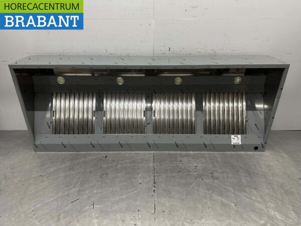 RVS Afzuigkap Dampkap met lamellen filters Premium-line 250 cm Box model Doos model Horeca