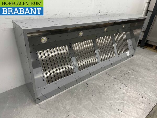 RVS Afzuigkap Dampkap met lamellen filters Premium-line 250 cm Box model Doos model Horeca - Afbeelding 2