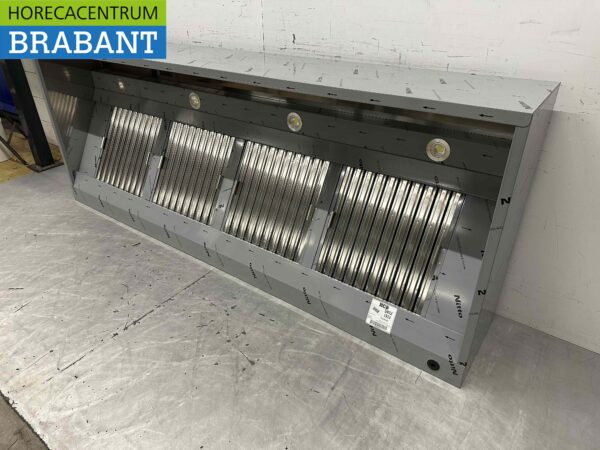RVS Afzuigkap Dampkap met lamellen filters Premium-line 250 cm Box model Doos model Horeca - Afbeelding 3