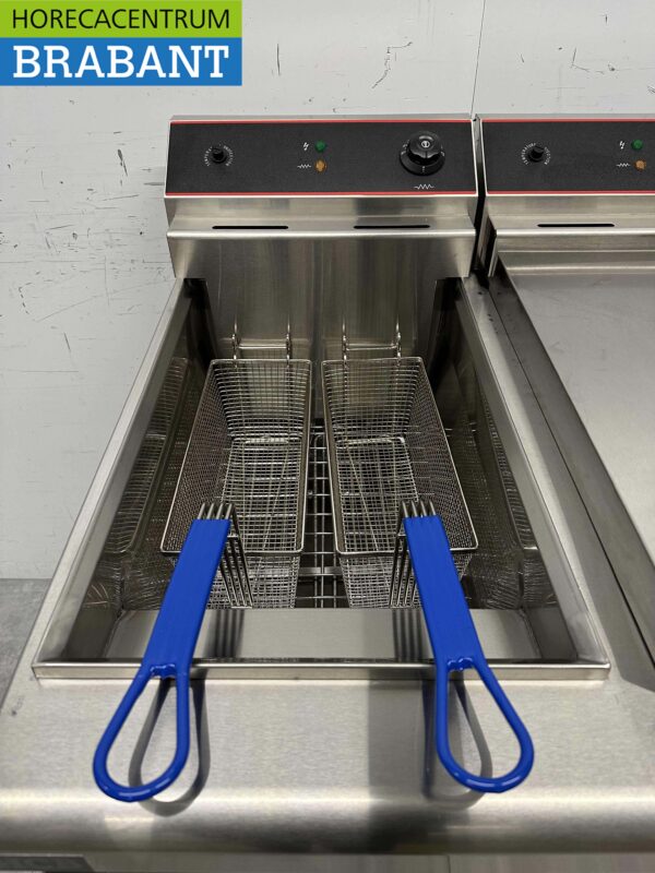 HCB RVS Dubbele Friteuse Frituur 2 x 30 liter 2 x 10 kW 400V Horeca - Afbeelding 5