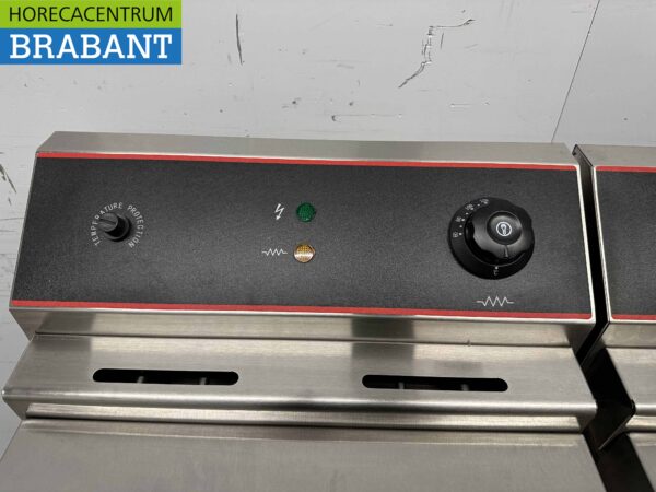 HCB RVS Dubbele Friteuse Frituur 2 x 30 liter 2 x 10 kW 400V Horeca - Afbeelding 7