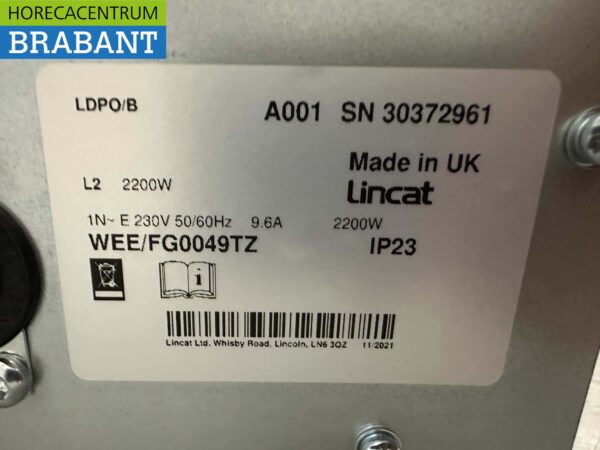 RVS Lincat Lynx 400 Pizzaoven oven 1 pizza 230V Horeca - Afbeelding 6