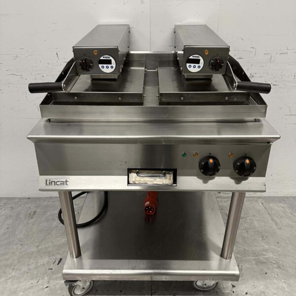 RVS Lincat Clam Grill Hamburgergrill Grillplaat 80 cm 17,2kW 400V Horeca