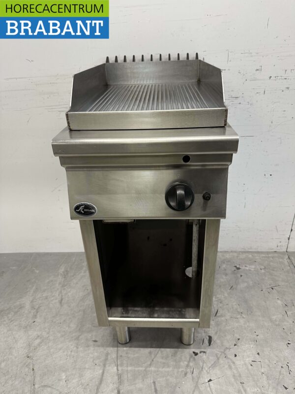 RVS Fryland bakplaat grillplaat Geribbeld 40 cm GAS Horeca