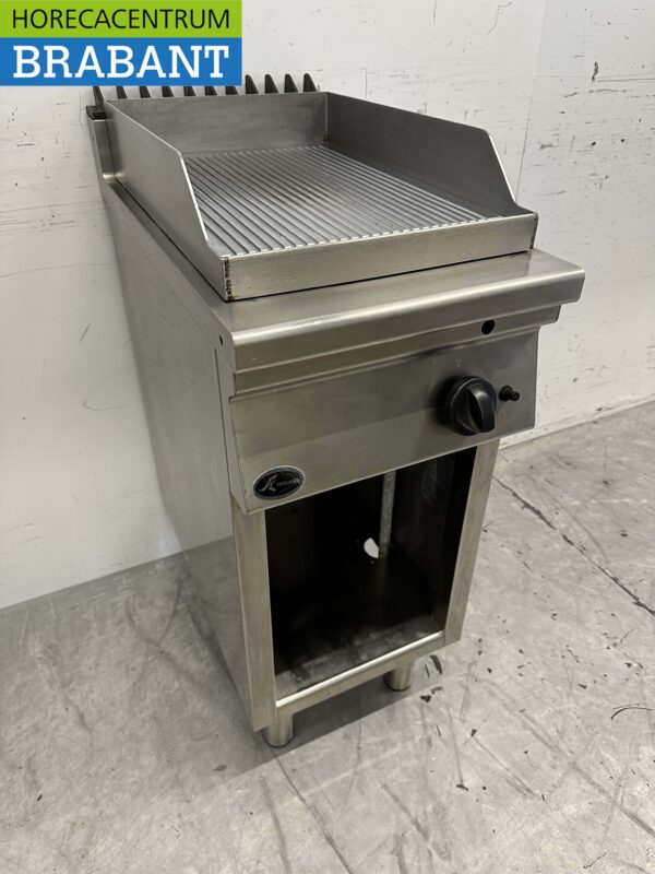 RVS Fryland bakplaat grillplaat Geribbeld 40 cm GAS Horeca - Afbeelding 3