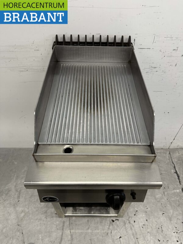 RVS Fryland bakplaat grillplaat Geribbeld 40 cm GAS Horeca - Afbeelding 4