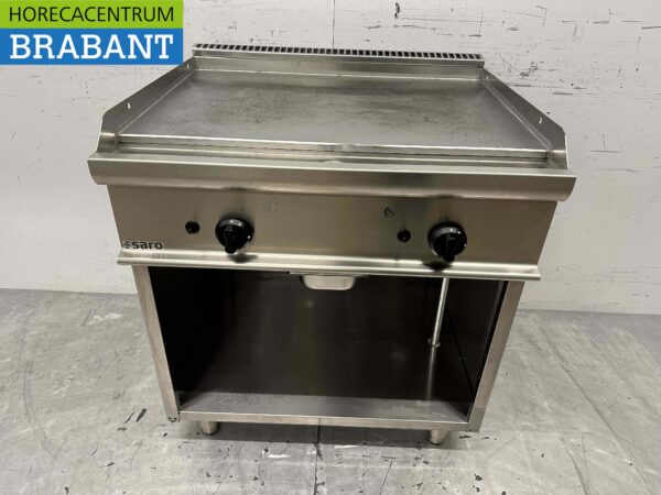 RVS Saro Grillplaat Bakplaat 2 zones 80 cm GAS Horeca