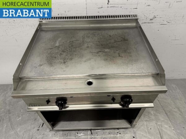 RVS Saro Grillplaat Bakplaat 2 zones 80 cm GAS Horeca - Afbeelding 2