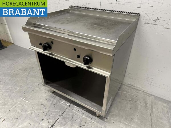 RVS Saro Grillplaat Bakplaat 2 zones 80 cm GAS Horeca - Afbeelding 3