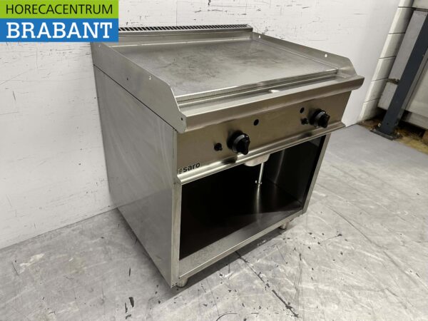 RVS Saro Grillplaat Bakplaat 2 zones 80 cm GAS Horeca - Afbeelding 4
