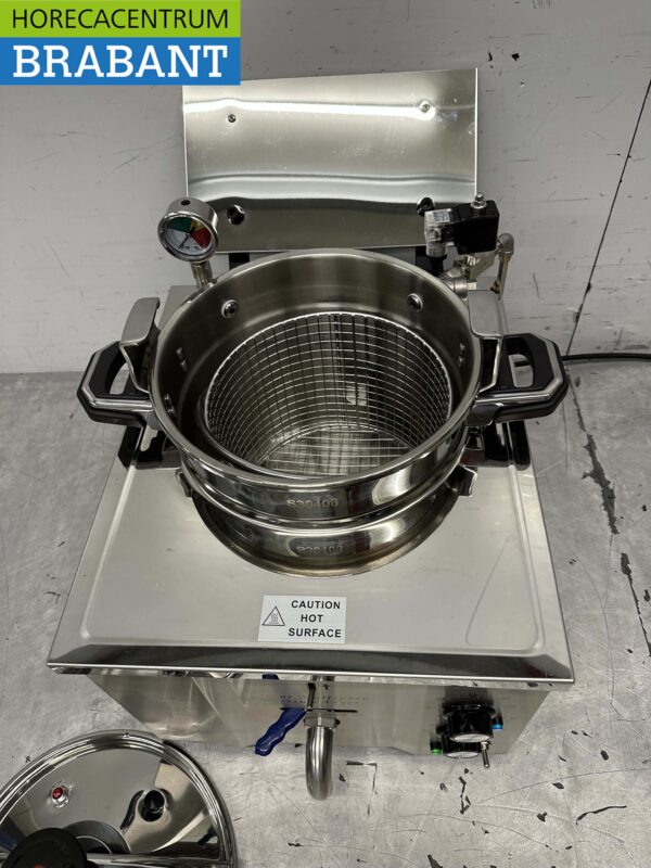 RVS Hogedrukfriteuse Hogedrukfrituur Friteuse Frituur 15 liter 230V Horeca - Afbeelding 6