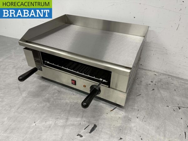 RVS Grillplaat Bakplaat met salamander grill 55 cm 230V Horeca - Afbeelding 2