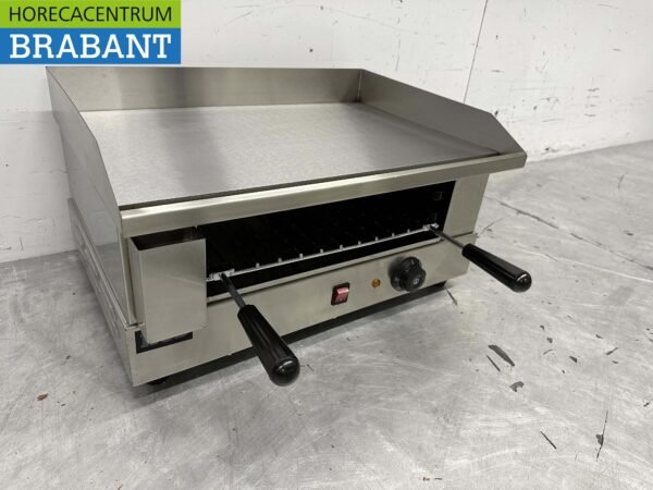 RVS Grillplaat Bakplaat met salamander grill 55 cm 230V Horeca - Afbeelding 3