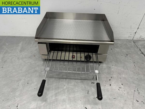 RVS Grillplaat Bakplaat met salamander grill 55 cm 230V Horeca - Afbeelding 5