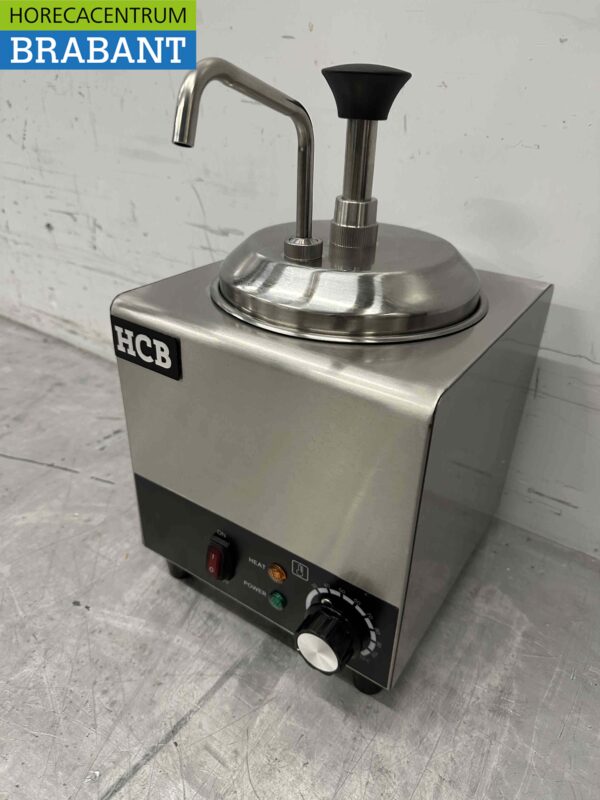 RVS Verwarmde sauspomp Sauswarmer 2 liter Kaas Karamel Boter Chili Fondant 230V Horeca - Afbeelding 2