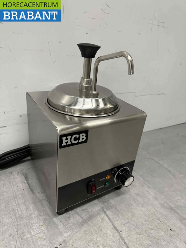 RVS Verwarmde sauspomp Sauswarmer 2 liter Kaas Karamel Boter Chili Fondant 230V Horeca - Afbeelding 3
