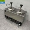 RVS Verwarmde sauspomp Sauswarmer 2 x 2 liter Kaas Karamel Boter Chili Fondant 230V Horeca - Afbeelding 2