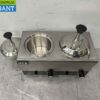 RVS Verwarmde sauspomp Sauswarmer 2 x 2 liter Kaas Karamel Boter Chili Fondant 230V Horeca - Afbeelding 6