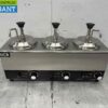 RVS Verwarmde sauspomp Sauswarmer 3 x 2 liter Kaas Karamel Boter Chili Fondant 230V Horeca