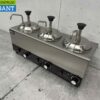 RVS Verwarmde sauspomp Sauswarmer 3 x 2 liter Kaas Karamel Boter Chili Fondant 230V Horeca - Afbeelding 3
