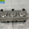 RVS Verwarmde sauspomp Sauswarmer 3 x 2 liter Kaas Karamel Boter Chili Fondant 230V Horeca - Afbeelding 4