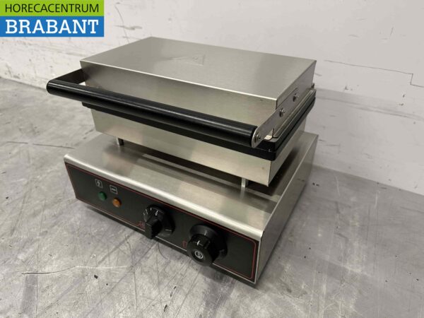 RVS Wafelijzer Corndog ijzer 6 wafels sticks 230V Horeca - Afbeelding 2