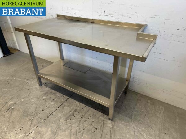 RVS Werktafel Tafel 145 x 70 x 88 cm Horeca - Afbeelding 3