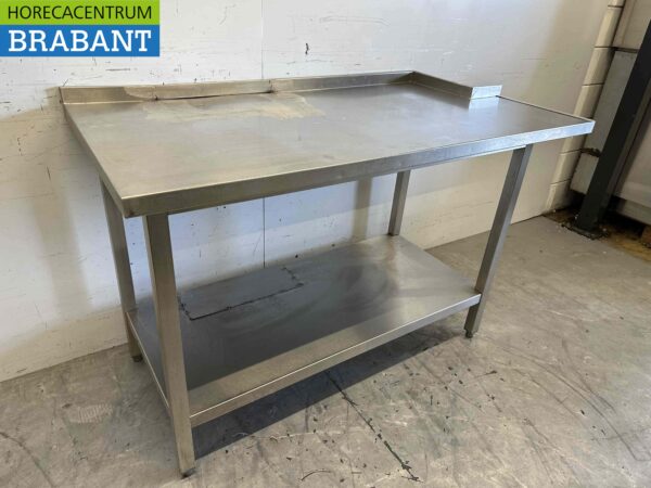RVS Werktafel Tafel 145 x 70 x 88 cm Horeca - Afbeelding 4