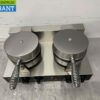 RVS Dubbel Wafelijzer met timer 230V Horeca - Afbeelding 2