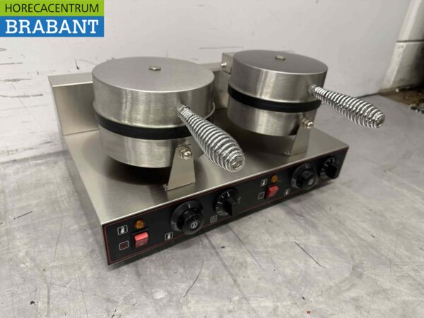 RVS Dubbel Wafelijzer met timer 230V Horeca - Afbeelding 4