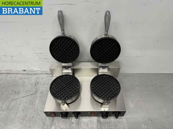RVS Dubbel Wafelijzer met timer 230V Horeca - Afbeelding 5