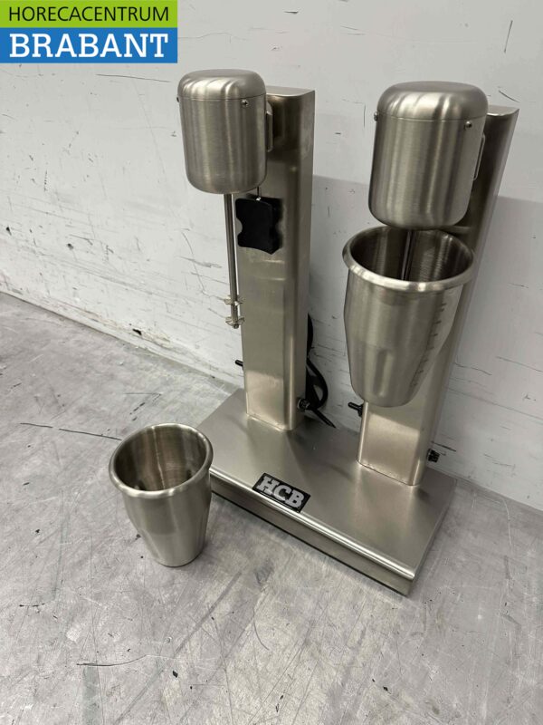RVS Dubbele Milkshaker Milk shaker Milkshakemixer 750 ml 230V Horeca - Afbeelding 5