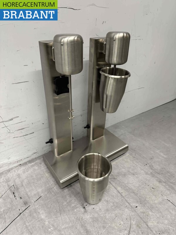 RVS Dubbele Milkshaker Milk shaker Milkshakemixer 750 ml 230V Horeca - Afbeelding 6