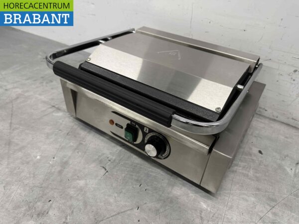 RVS Contactgrill Paninigrill Grill Glad/glad 230V Horeca - Afbeelding 2