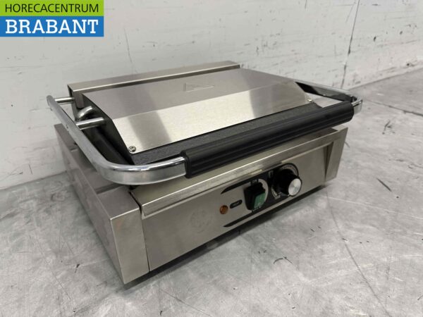 RVS Contactgrill Paninigrill Grill Glad/glad 230V Horeca - Afbeelding 3