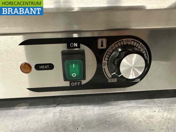 RVS Contactgrill Paninigrill Grill Glad/glad 230V Horeca - Afbeelding 6
