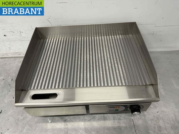RVS Grillplaat Bakplaat Geribbelde plaat 55 cm 230V Horeca - Afbeelding 2